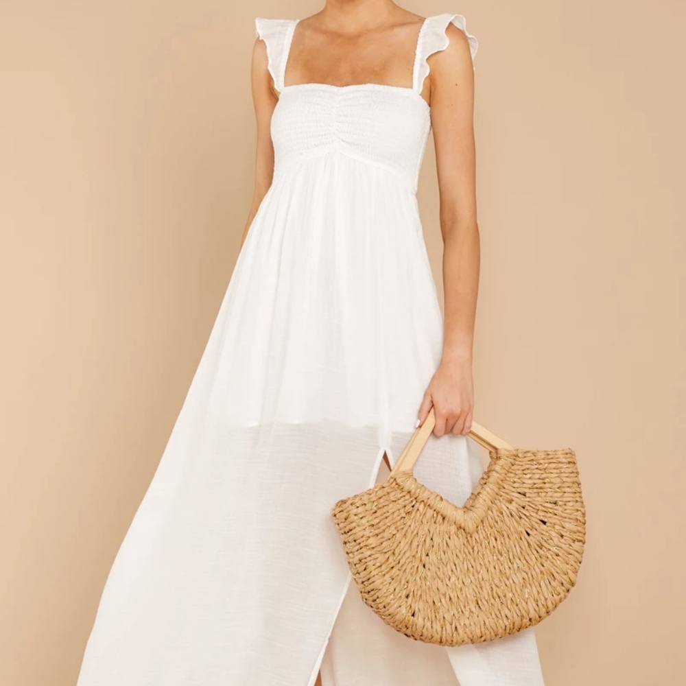white maxi dress
